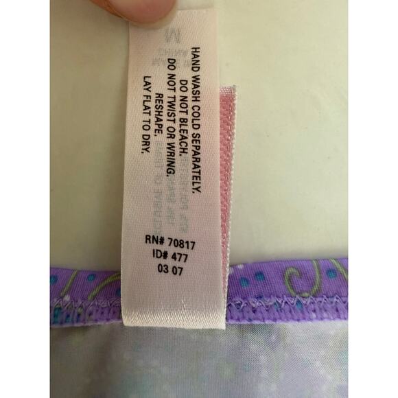 Y2K Victorias Secret Slip Dress Size M Purple Ditzy Floral Babydoll Fairy - Picture 9 of 12